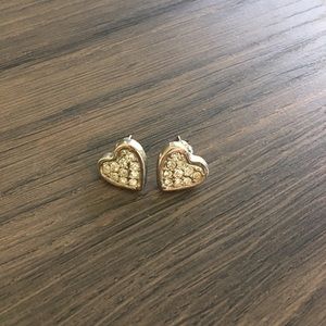 🛍 Heart Diamond Pave' Earrings